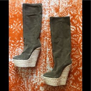 Giuseppe Zanotti Olive green knee high boots